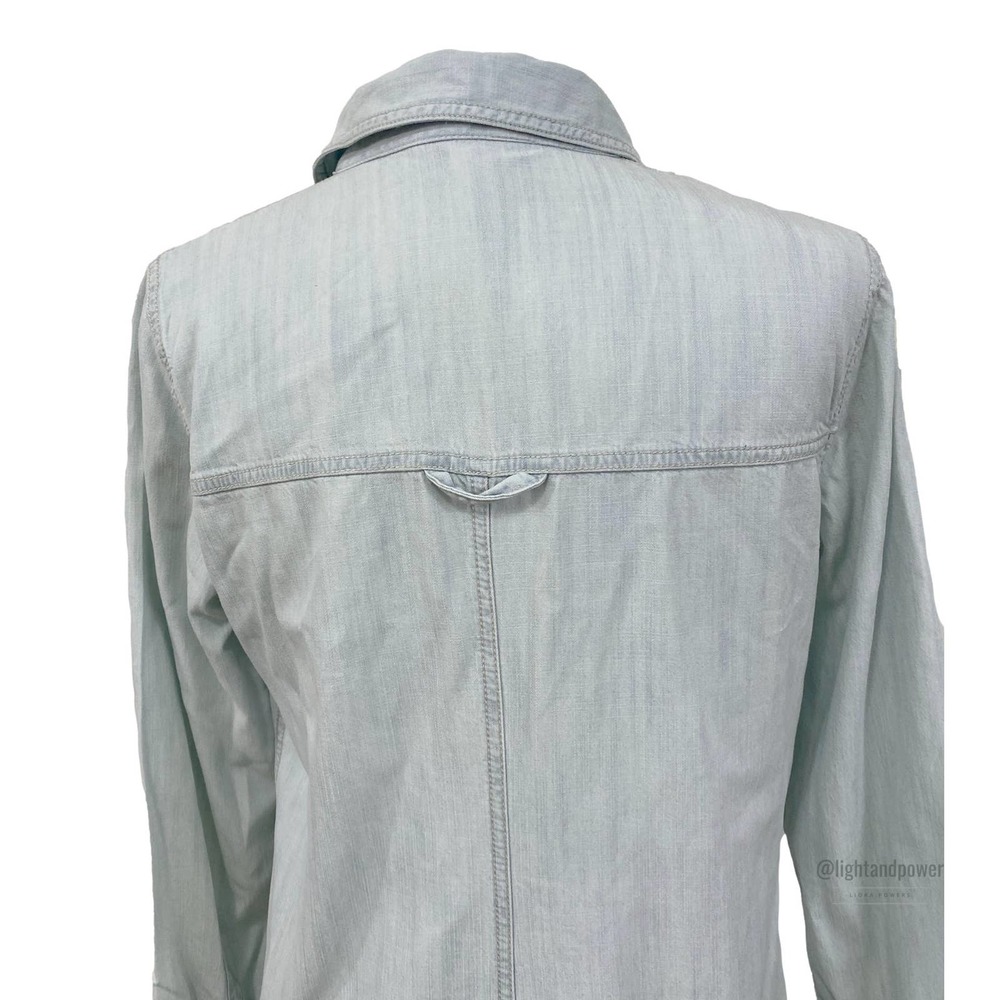 Eileen Fisher Blue Denim Tunic  Shirt Dress S EUC - Picture 5 of 6